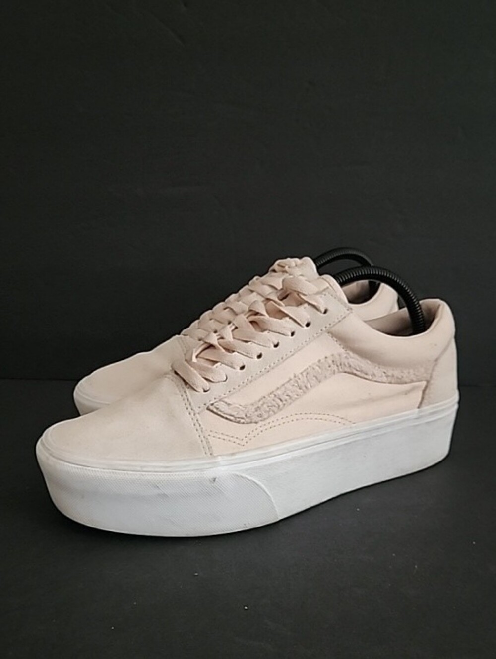 VANS Old Skool Platform Cream Beige Sneaker Women’s Shoes Size 9.5 [Men 8]